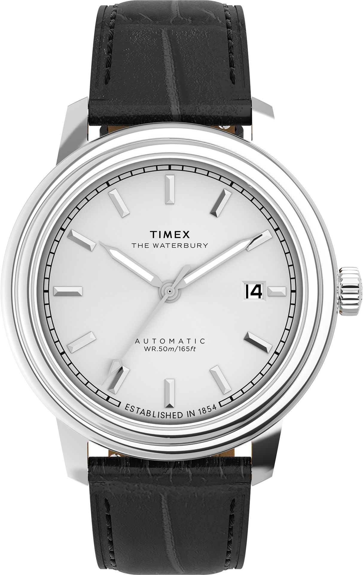 Zegarek Timex TW2Y22900 Waterbury Metropolitan Automatic 41mm Leather Strap