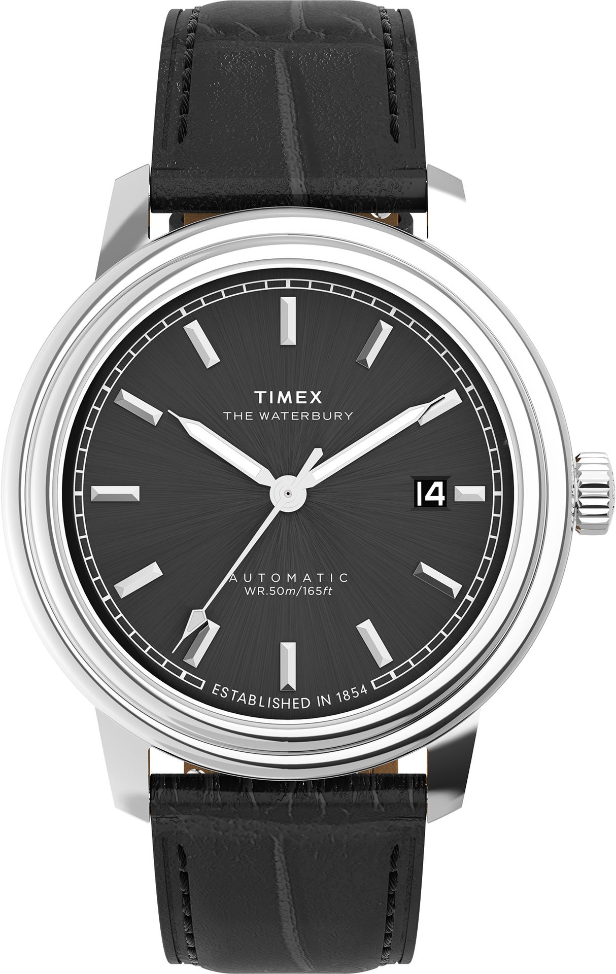 Zegarek Timex TW2Y23000 Waterbury Metropolitan Automatic 41mm Leather Strap