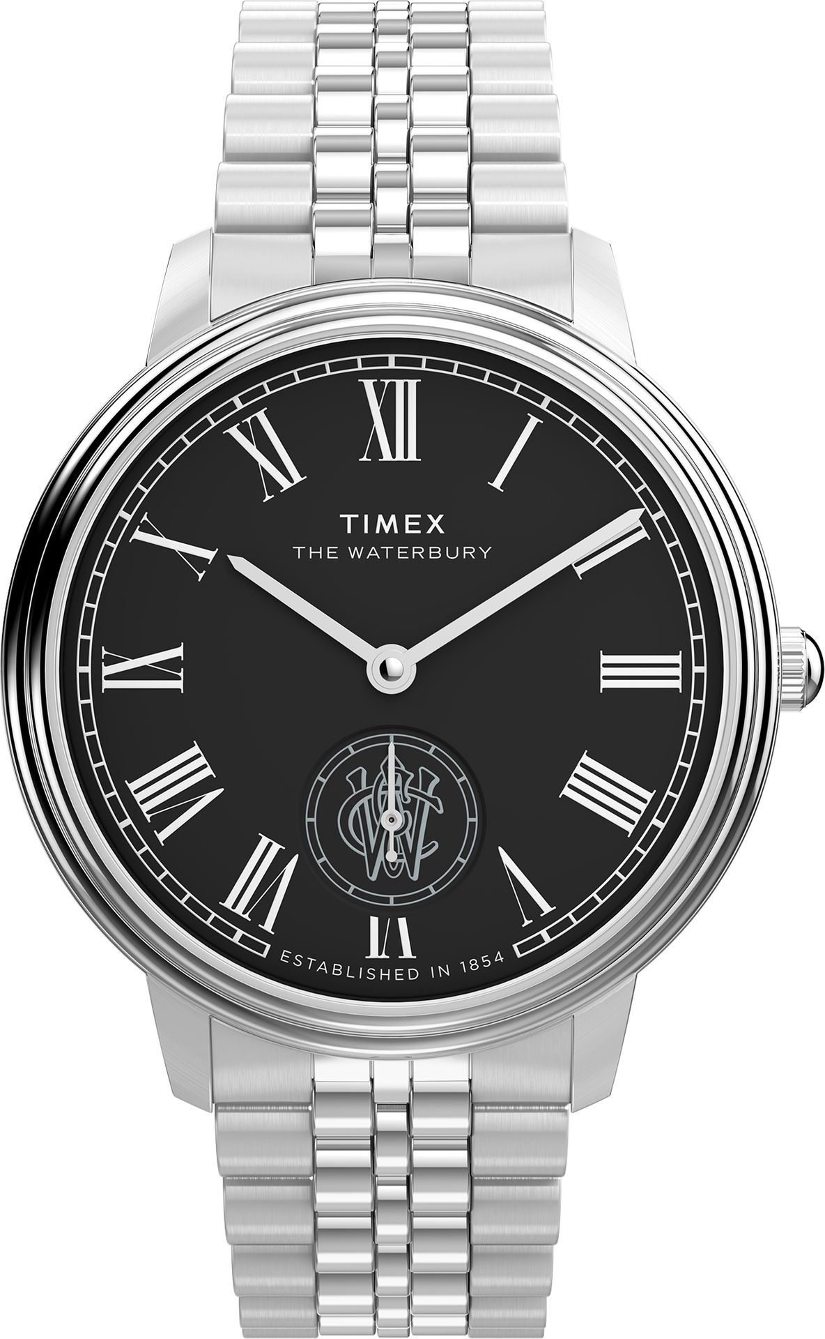 Zegarek Timex TW2Y23300 Waterbury Metropolitan Sub-Second 39mm Stainless Steel Bracelet