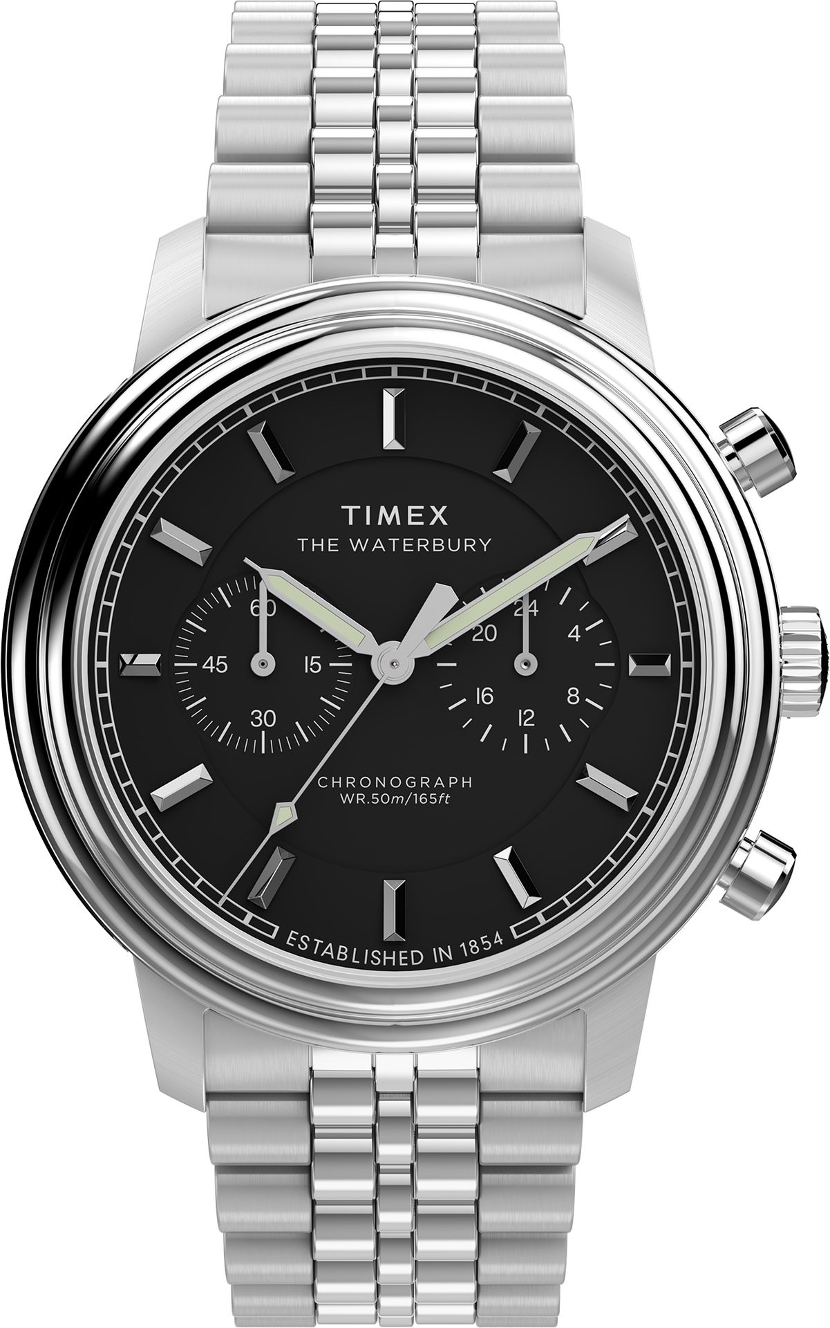 Zegarek Timex TW2Y23400 Waterbury Metropolitan Chronograph 41mm Stainless Steel Bracelet