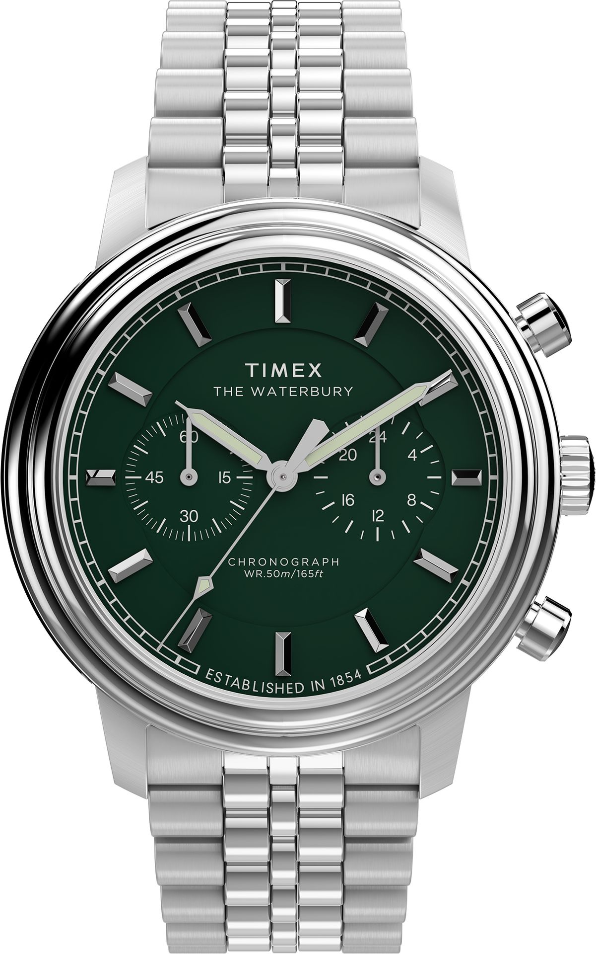 Zegarek Timex TW2Y23600 Waterbury Metropolitan Chronograph 41mm Stainless Steel Bracelet