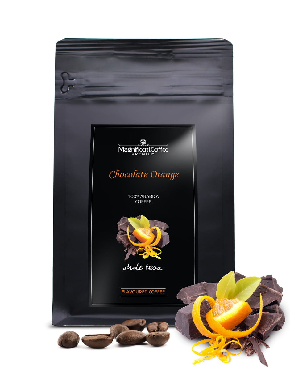 Kawa smakowa średnio mielona Czekolada Pomarańcza 250g