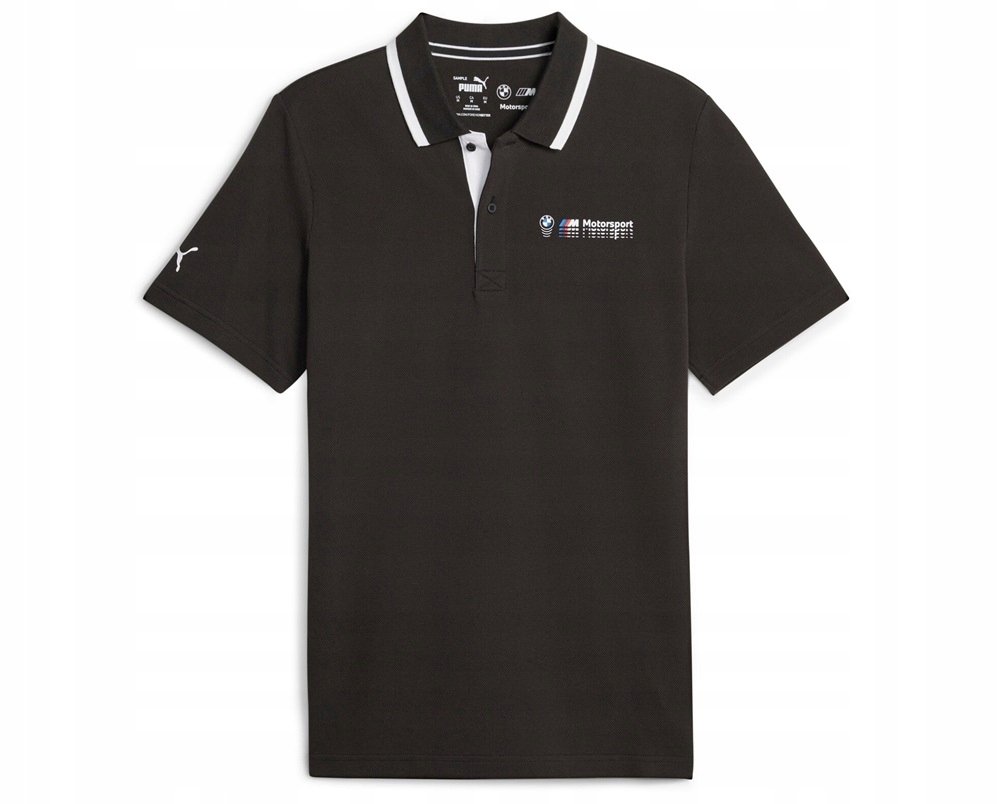 Koszulka PUMA BMW MOTORSPORT POLO męska bawełniana czarna L