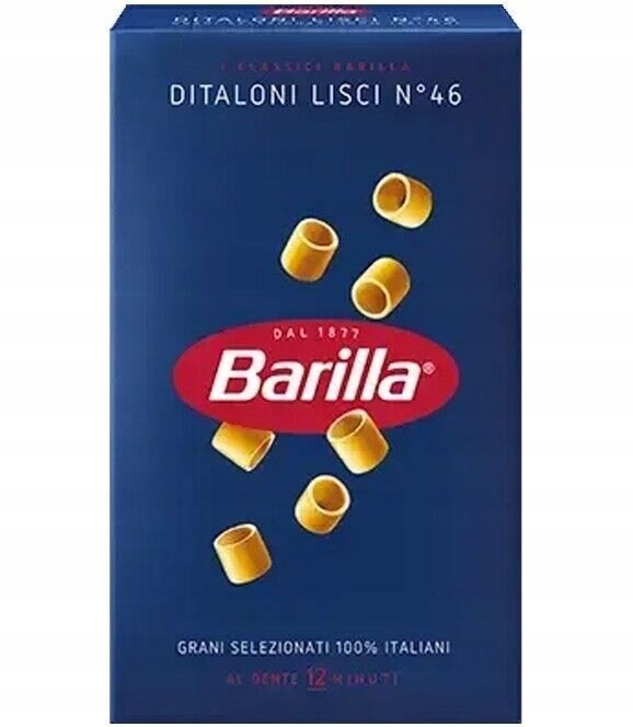 Makaron drobny Ditaloni Lisci n.46 500g - Barilla na włoski rynek