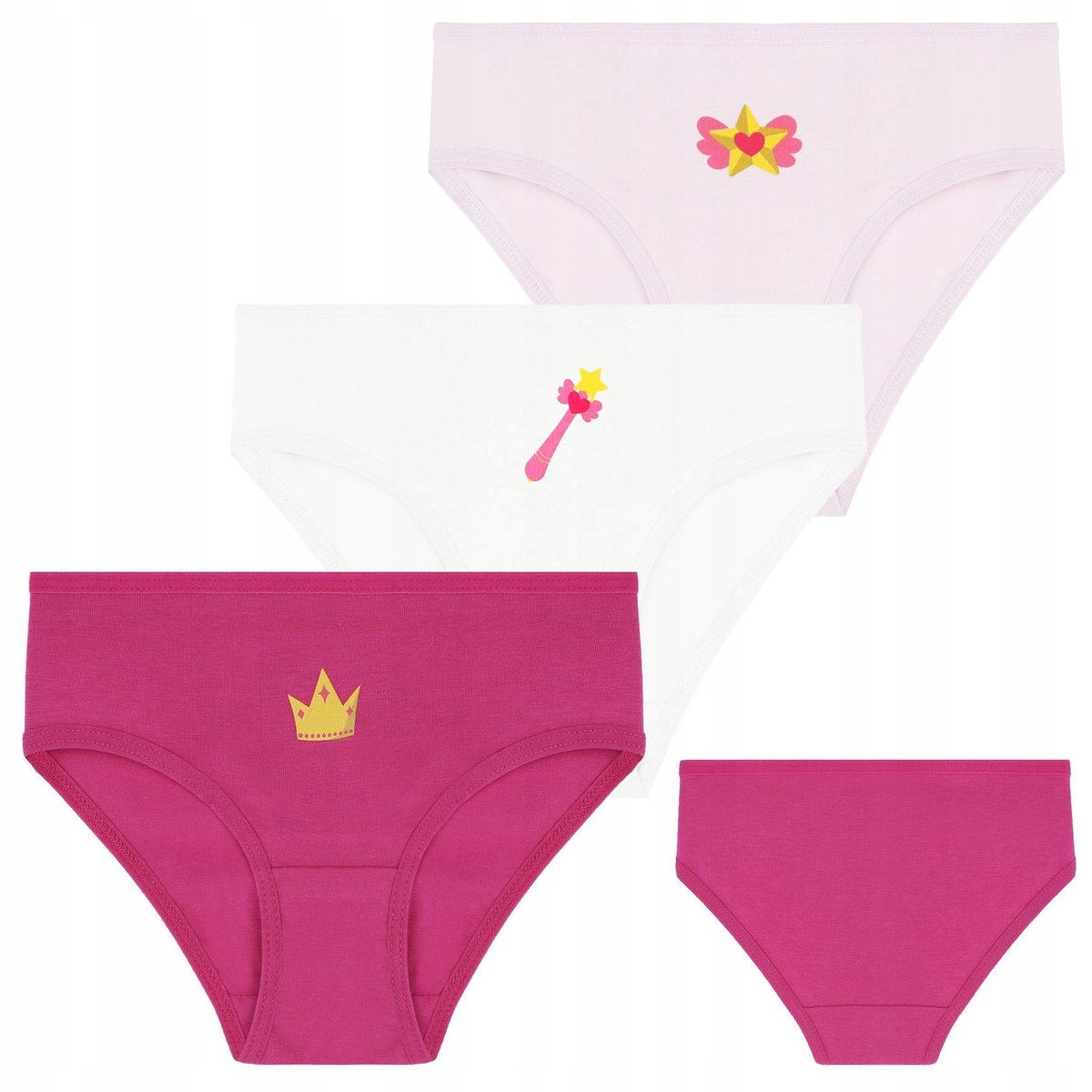 Figi Majtki Dziewczęce Bawełniane Kolorowe Na Prezent 3-PAK MORAJ 86-92