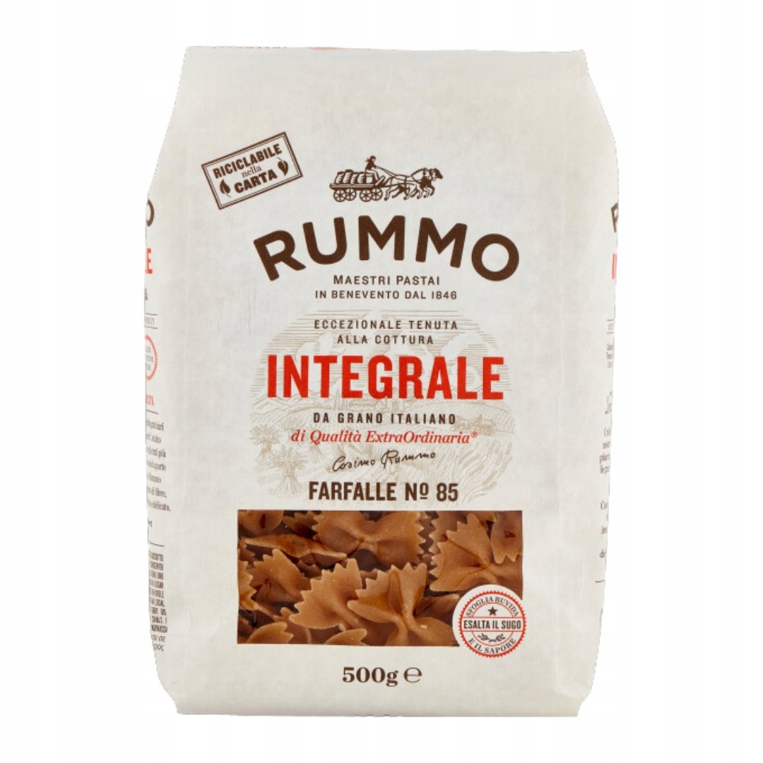 razowy Makaron Farfalle n. 85 Integrale 500g - Rummo pełnoziarnisty włoski