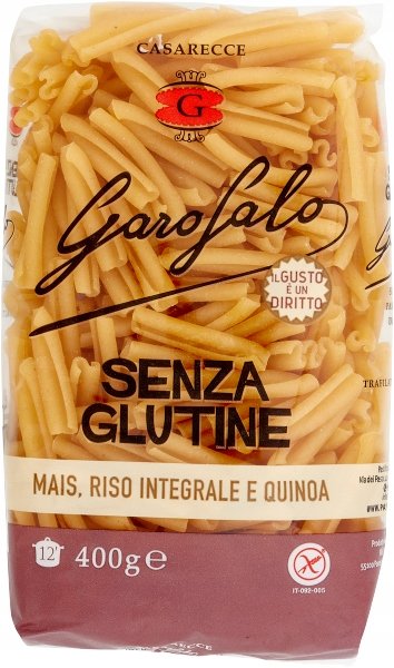 makaron bezglutenowy włoski Caserecce Garofalo bez glutenu certyfikat