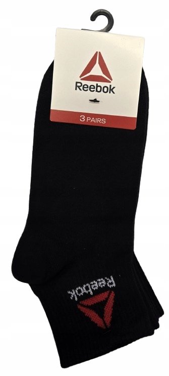 Skarpetki czarne Reebok logo rozmiar 43-45