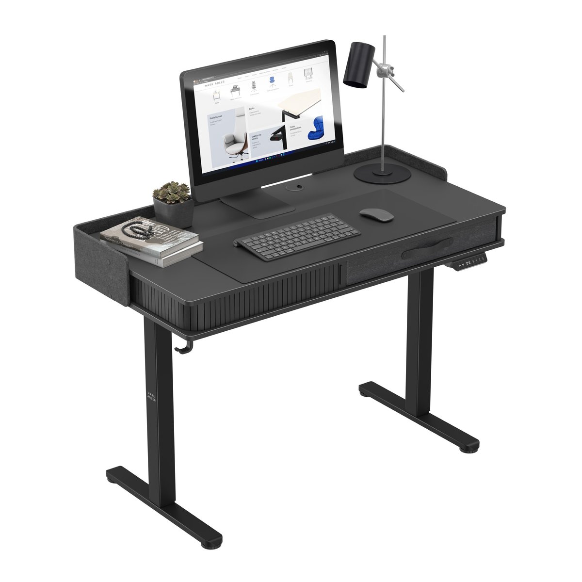 Biurko elektryczne Mark Adler Leader 8.0, Regulowane, z portami USB, Czarne