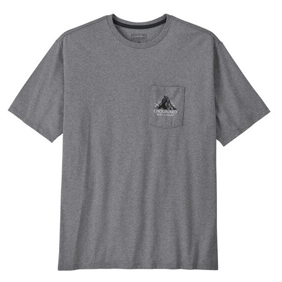 Koszulka męska Patagonia M's Chouinard Crest Pocket Responsibili-Tee Rozmiar: M / Kolor: szary