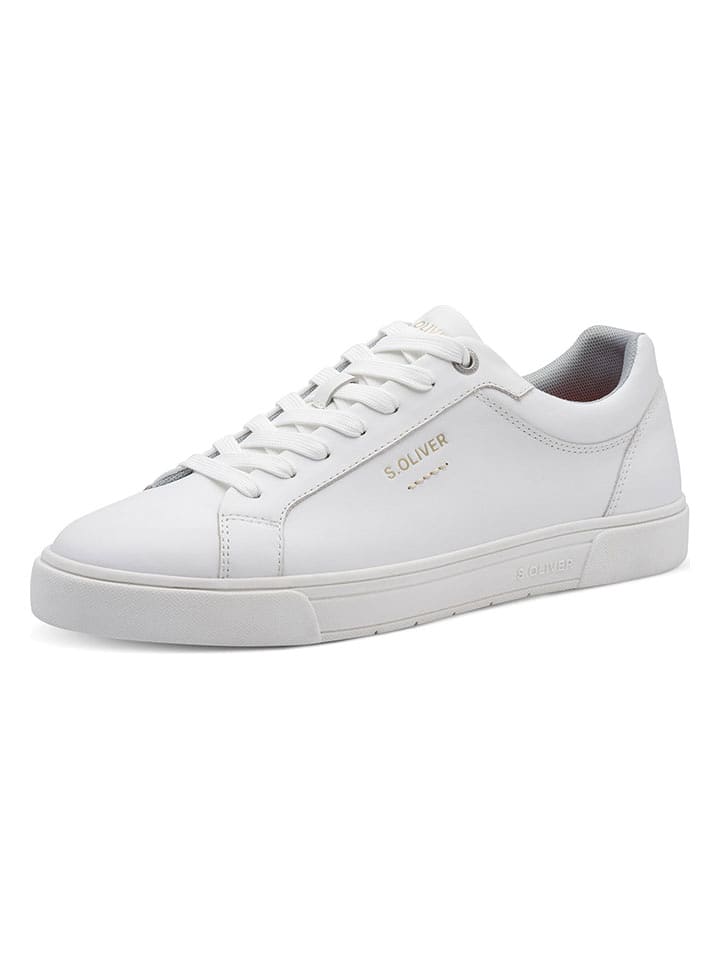 s.Oliver Skórzane sneakersy w kolorze białym