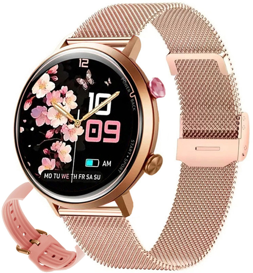 Rubicon RNCF29 pasek + siatka mesh rosegold