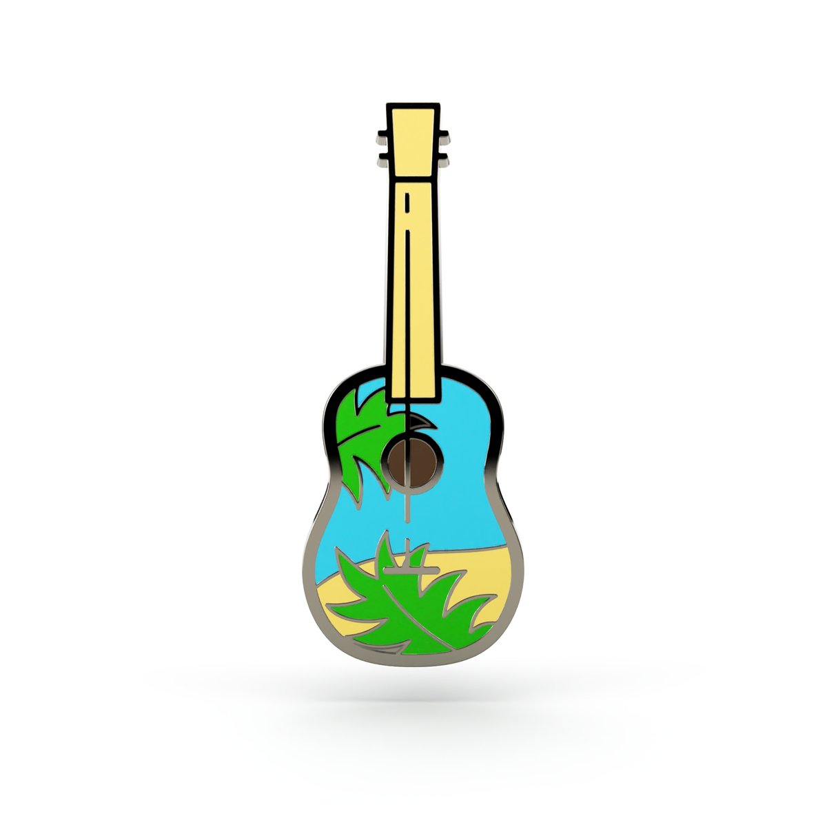 PINETS przypinka Ukulele kolorowe metalowy Pin