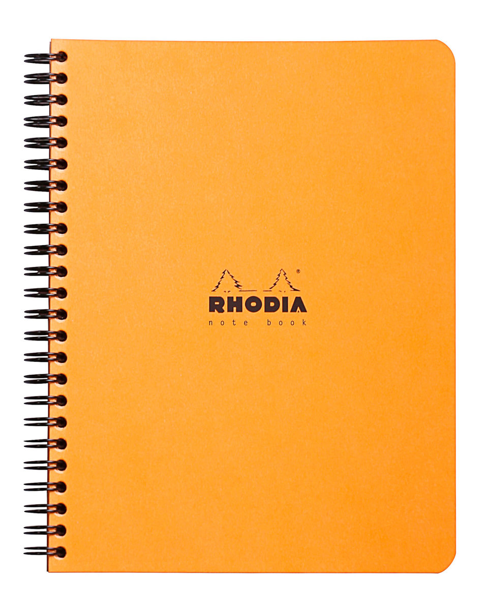 Notatnik Rhodia A5+, kropki, pomarańczowy