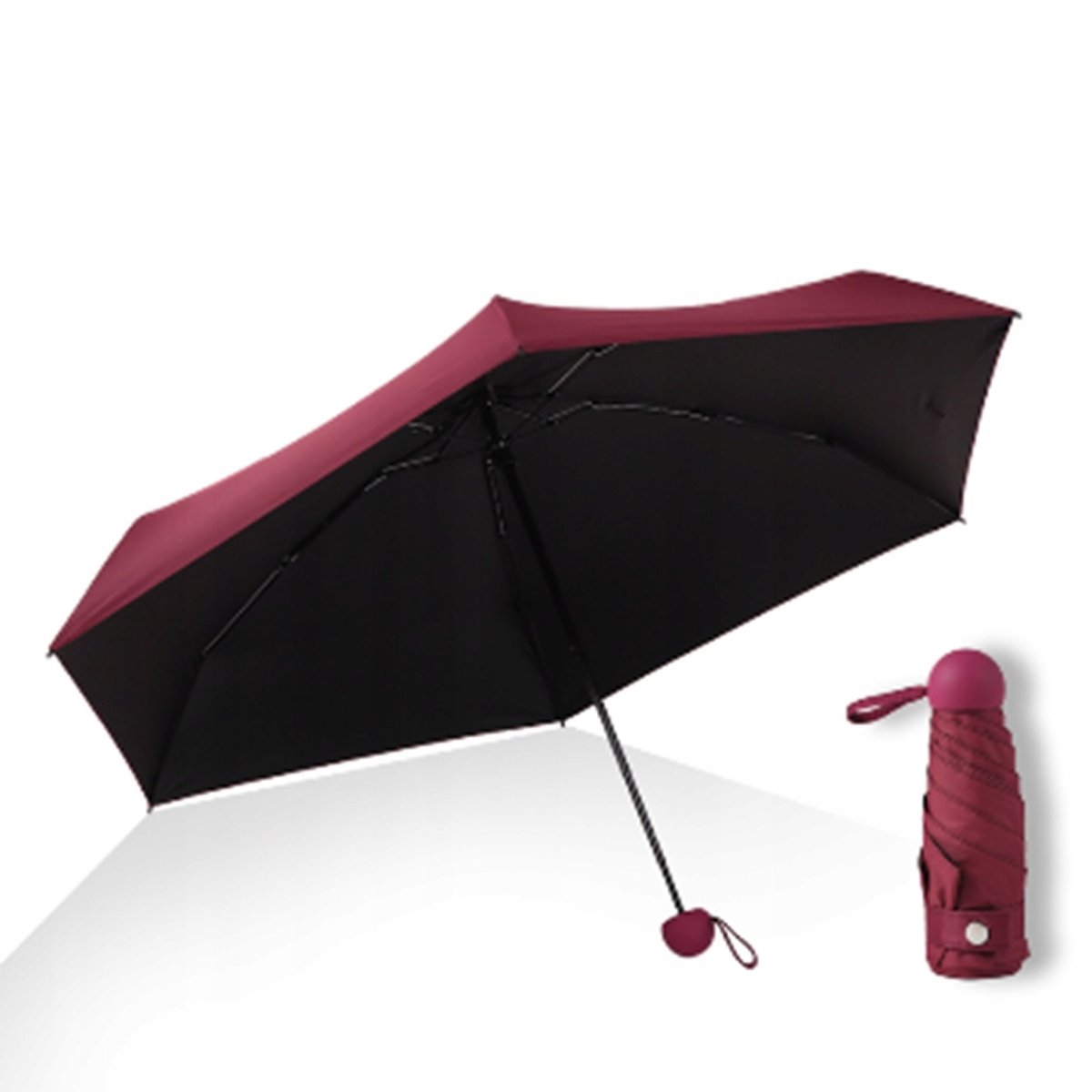 Parasol manualny kompaktowy PARASOLKA składana kieszonkowa MAŁA mini LEKKA