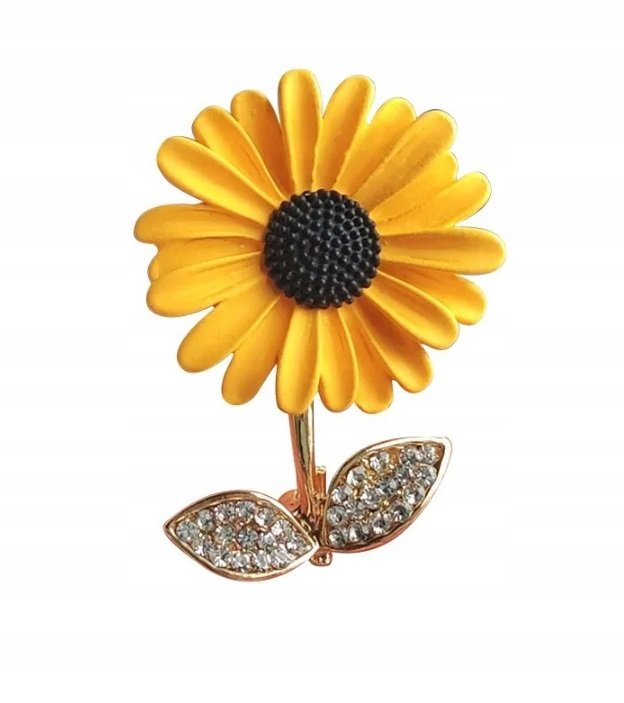 BROCHA, PRZYPINKA, BROSZKA - PIĘKNY KWIATEK SŁONECZNIK - JAPOŃSKI STYL