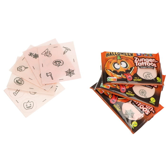 PAPIER JADALNY OPŁATEK Z TATUAŻEM NA JĘZYK HALLOWEEN 11G