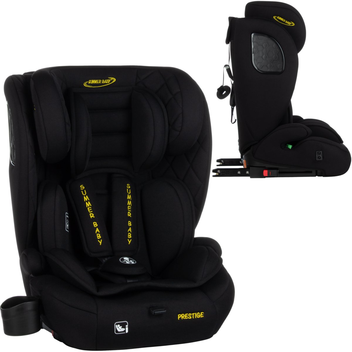 FOTELIK SAMOCHODOWY ISOFIX 76-150cm i-SIZE R129 SUMMER BABY PRESTIGE CZARNY