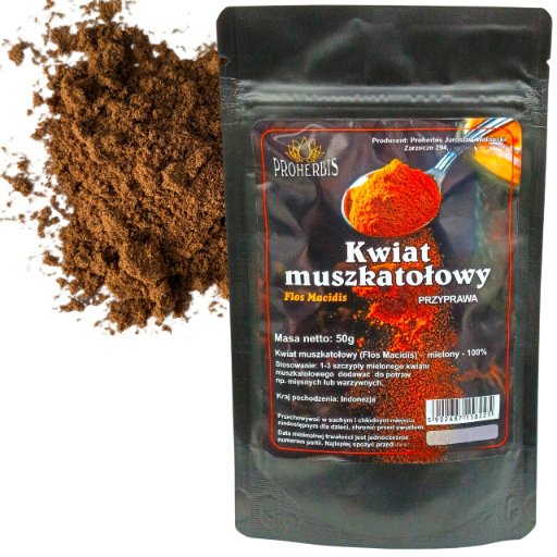 Kwiat Muszkatołowy 50G Mielony Naturalny Aromat Do Potraw Mięsnych Deserów