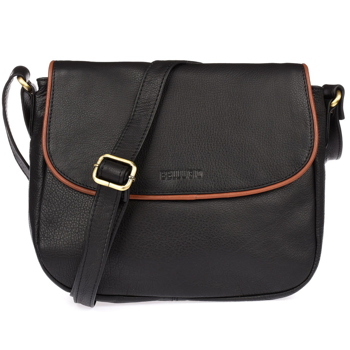 Torebka listonoszka typu saddle bag czarna