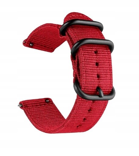 NOWY CZERWONY PARCIANY, NYLONOWY PASEK NATO 18MM + TELESKOPY