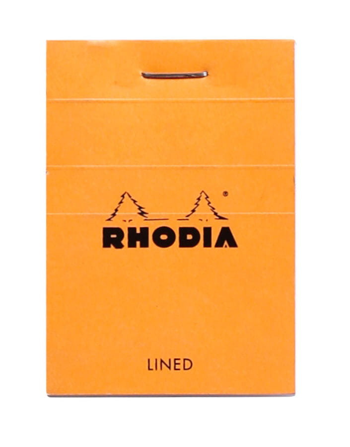 Blok Rhodia N°10 5,2x7,5 cm, linie, pomarańczowy