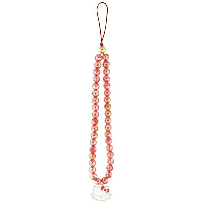Hello Kitty Pearls Kitty Head Zawieszka do telefonu (czerwony)