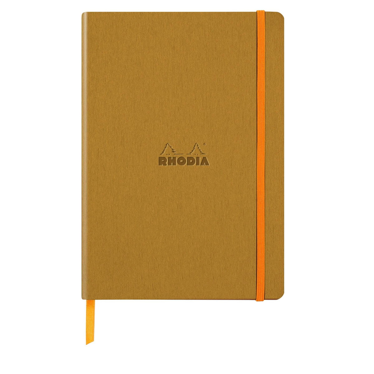 Notatnik Rhodia A5, miękka oprawa, linie, Złoty