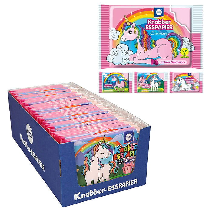 KNABBER ESSPAPIER UNICORN JEDNOROŻEC PAPIER JADALNY 25G 25SZT
