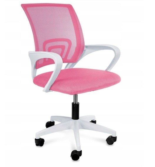 Fotel Obrotowy Dla Dziecka Krzesło Obrotowe Różowe Do Biurka Do Nauki PR