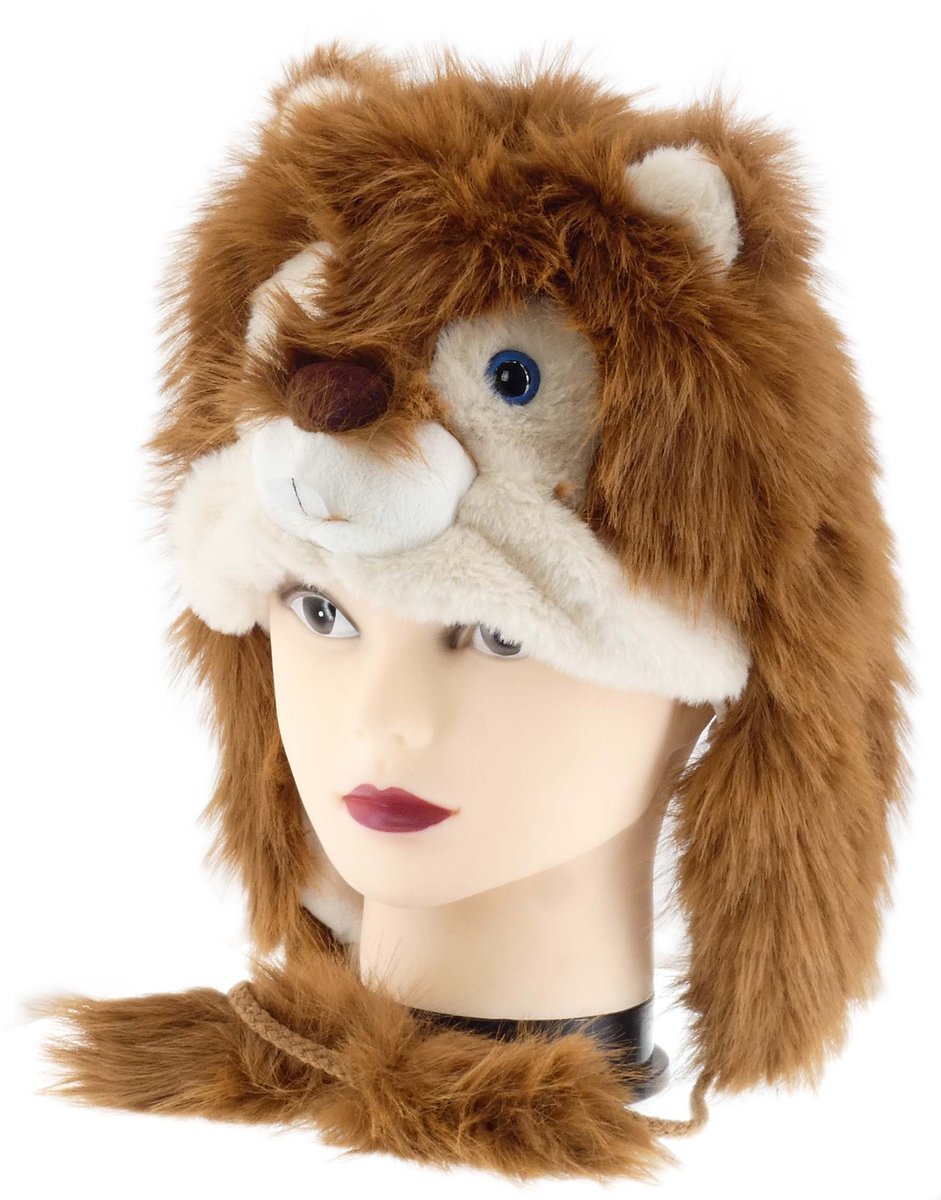 Zabawna Ciepła Zimowa Czapka Kobieca Z Futerkiem Mordka Wiewiórka Ruda
