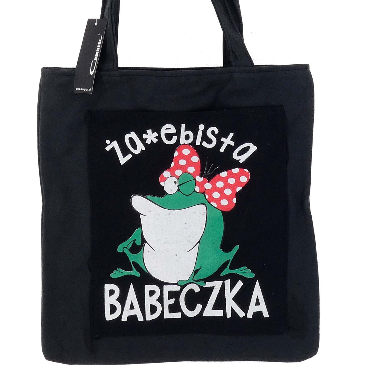 POJEMNA TORBA NA RAMIĘ DO MIASTA SHOPPERKA CZARNA BABECZKA