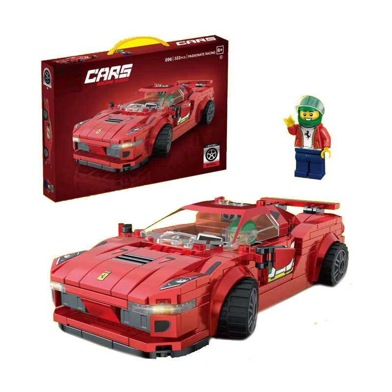 Zestaw klocków supercar samochód czerwony 322el