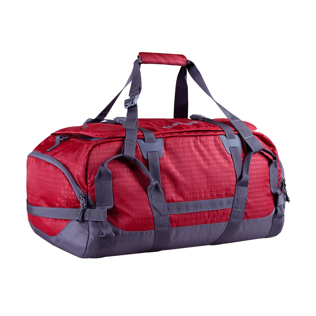 Torba Alpinus Calama 45 czerwona 3 warianty noszenia, wzmacniane dno, 6 kieszeni, nosic jak plecak
