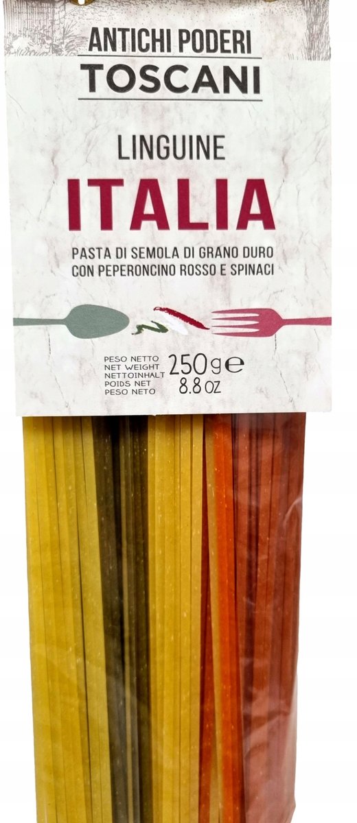 Makaron włoski kolorowy Linguine Tricolore 250g - Antichi Poderi Toscani