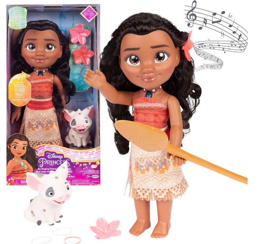 Disney lalka Vaiana Moana śpiewa i się świeci duża 35 cm oraz akcesoria