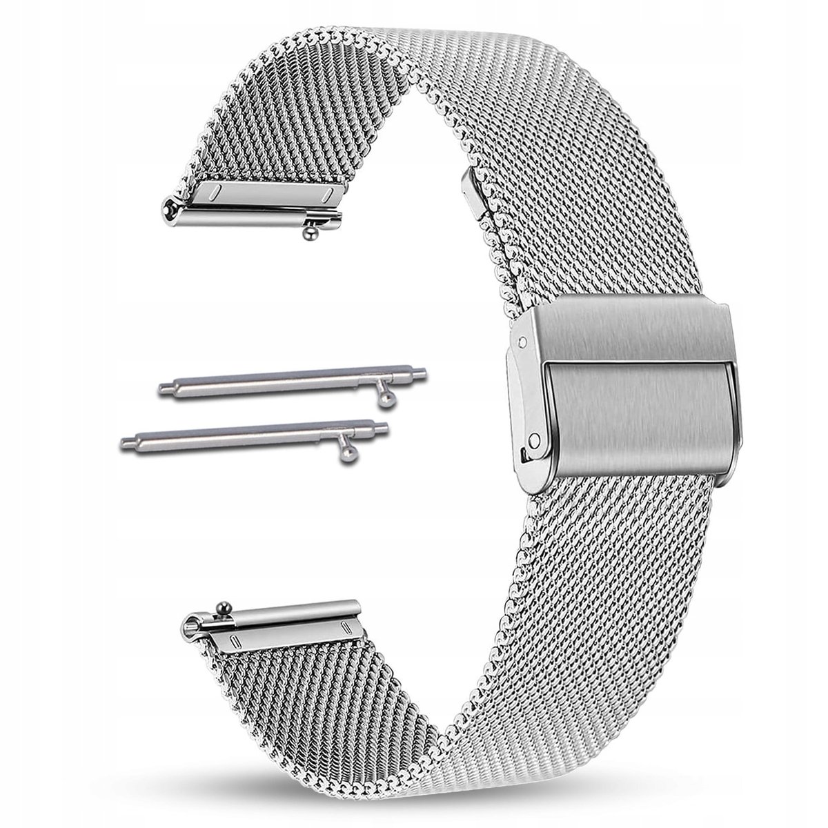 PASEK UNIWERSALNY BRANSOLETA STALOWA DO ZEGARKA SMARTWATCHA 22mm - PREMIUM