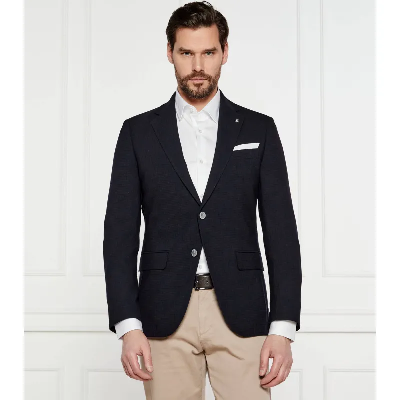 BOSS BLACK Marynarka z poszetką H-Hutson-233 Slim Fit z dodatkiem wełny