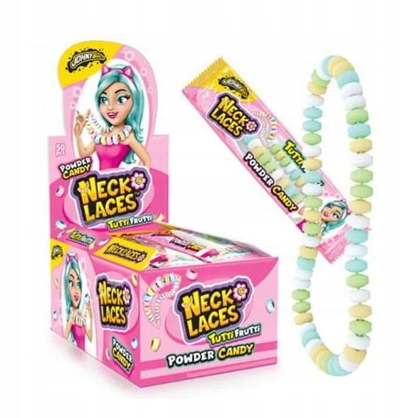 JOHNY BEE NECKLACES CUKIERKI PUDROWE BRANSOLETKA TUTTI FRUTTI (17G) 50SZT