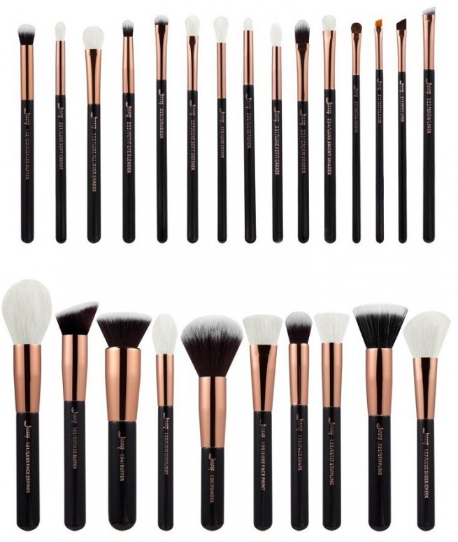 Jessup Zestaw 25 Pędzli do Makijażu T155 Black/Rose Gold