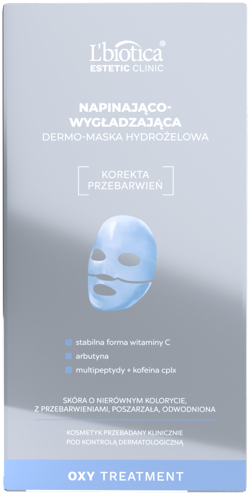L'Biotica Estetic Clinic Oxy Treatment - napinająco-wygładzająca dermo-maska hydrożelowa 1szt