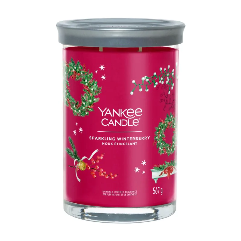 Yankee Candle Tumbler Świeca w Dużym Słoiku z Dwoma Knotami Sparkling Winterberry