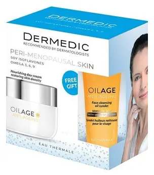 Dermedic Oilage Krem + Olejowy Syndet do Mycia Twarzy