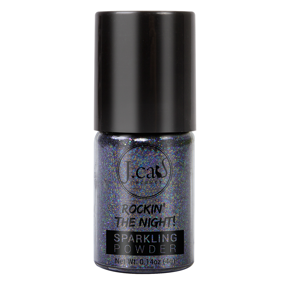 J.Cat Beauty Rockin The Night Sparkling Powder Sypki Pigment 210 Bondi Black