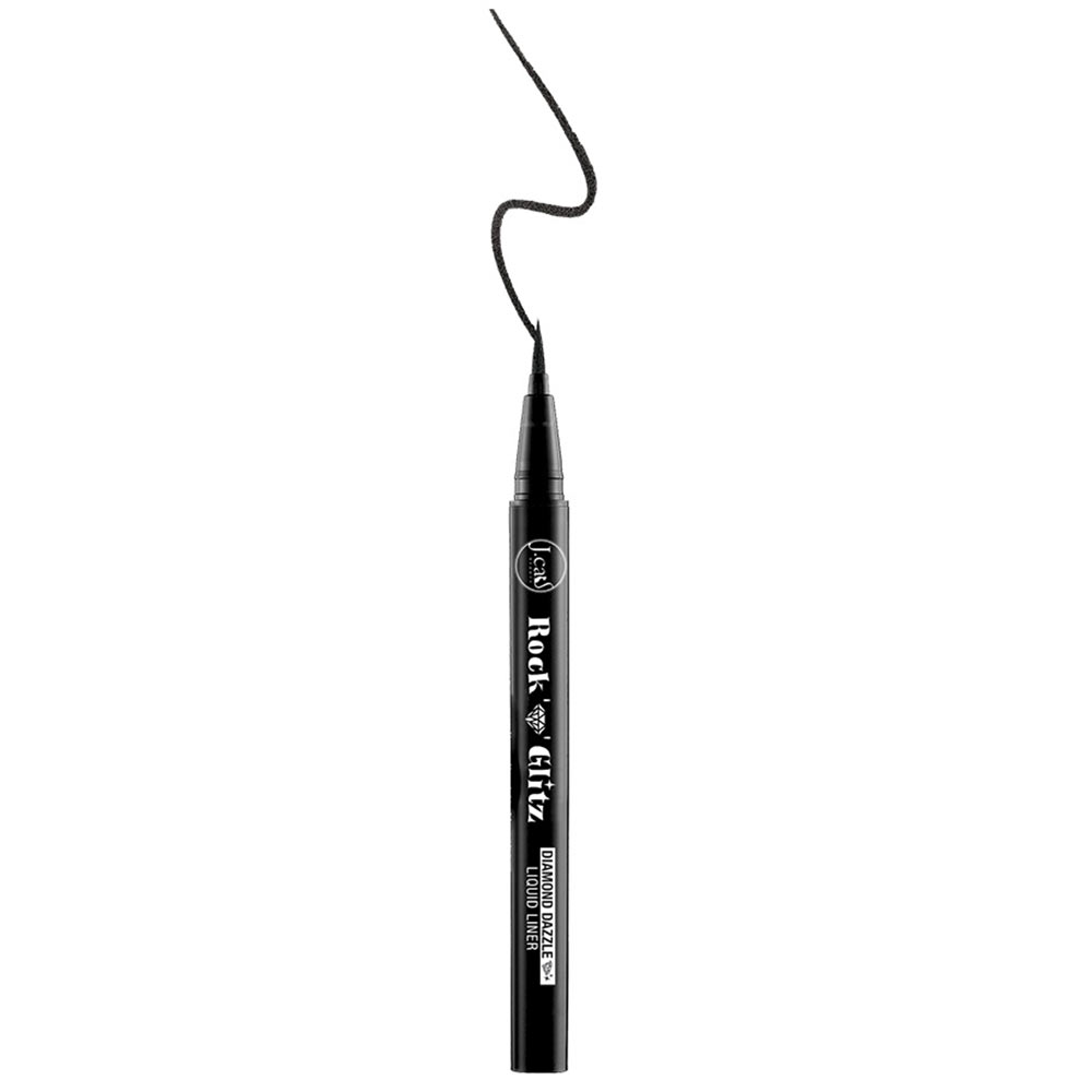 J.Cat Beauty Rock Glitz Eyeliner w Pisaku 101 Sable Black Shimmer