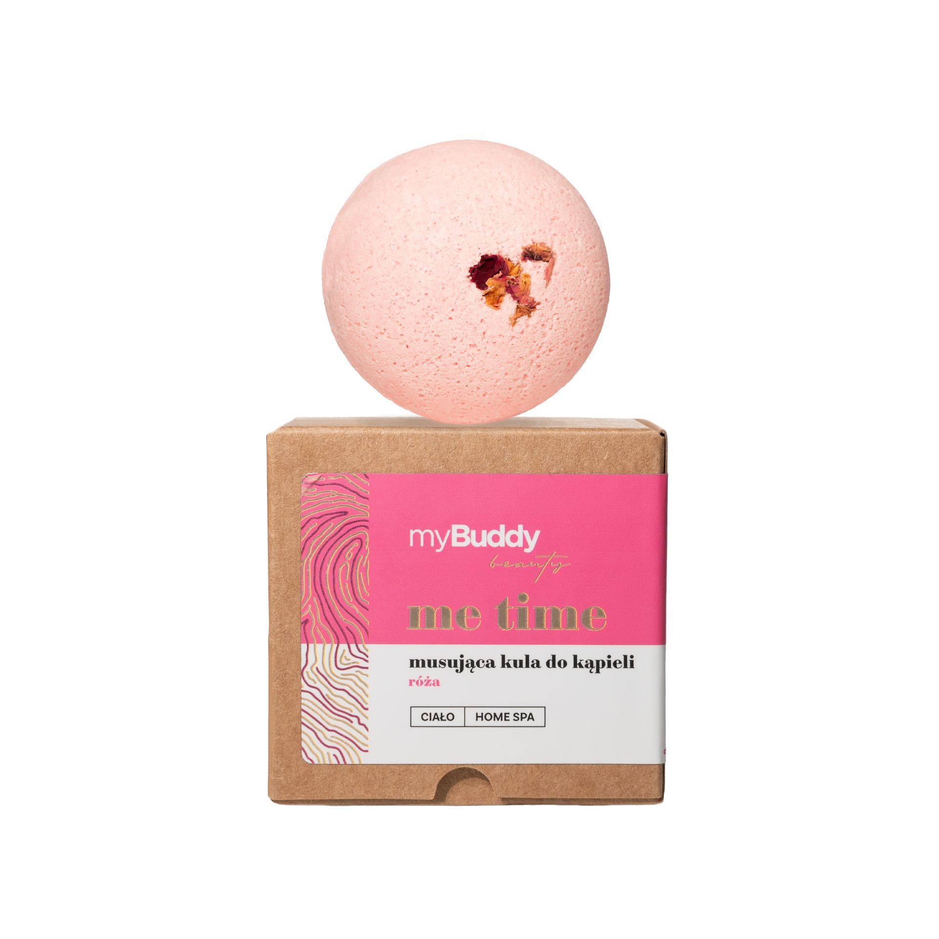 myBuddy me time Musująca Kula do Kąpieli Róża 100g