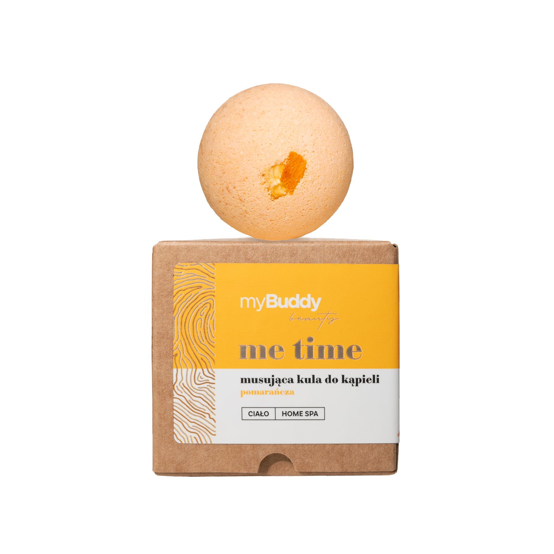 myBuddy me time Musująca Kula do Kąpieli Pomarańcza 100g