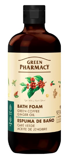 Green Pharmacy Pianka do Kąpieli Zielona Kawa i Olejek Imbirowy 500ml