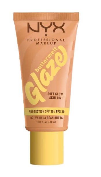 NYX Professional Makeup Buttermelt Glaze Soft Glow Skin Tint SPF30 Podkład 02 Vanilla Bean Butta