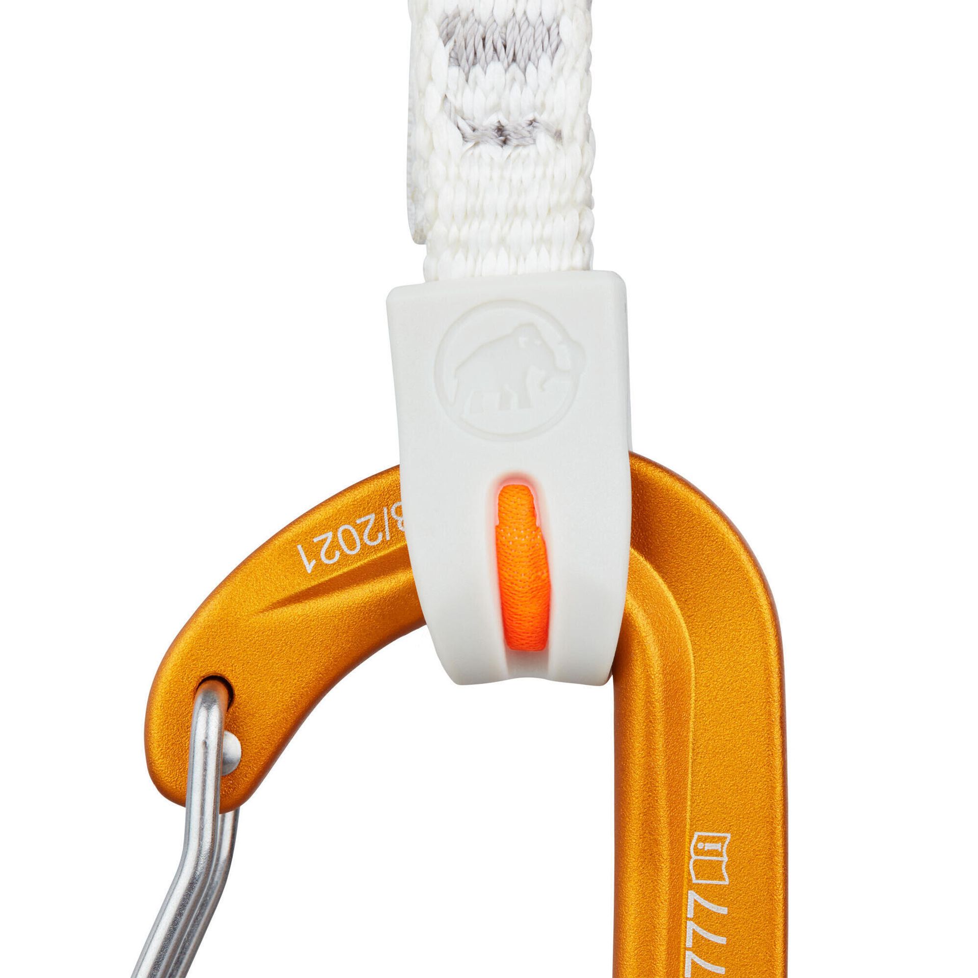 Mammut Sender Wire Quickdraw 17cm, szary/złoty 2022 Ekspresy wspinaczkowe 2040-02810-19272-75